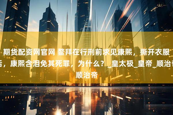 期货配资网官网 鳌拜在行刑前求见康熙，撕开衣服后，康熙含泪免其死罪，为什么？_皇太极_皇帝_顺治帝