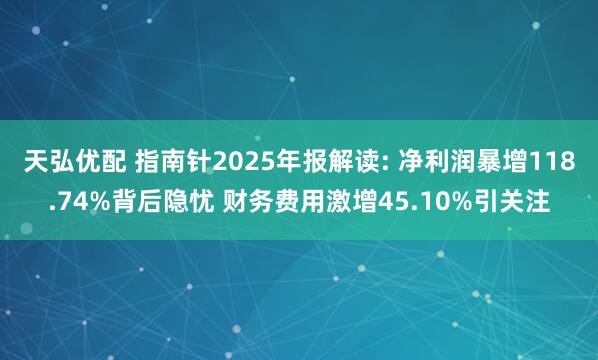 天弘优配 指南针2025年报解读: 净利润暴增118.74%背后隐忧 财务费用激增45.10%引关注
