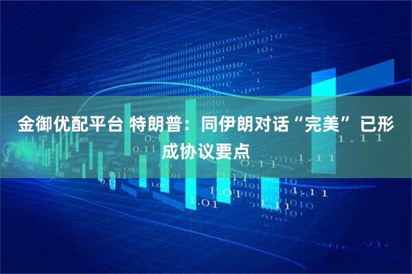 金御优配平台 特朗普：同伊朗对话“完美” 已形成协议要点